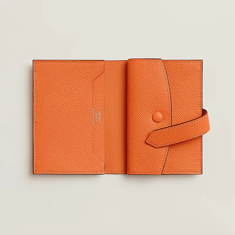 Portefeuille Hermès Béarn mini - Orange