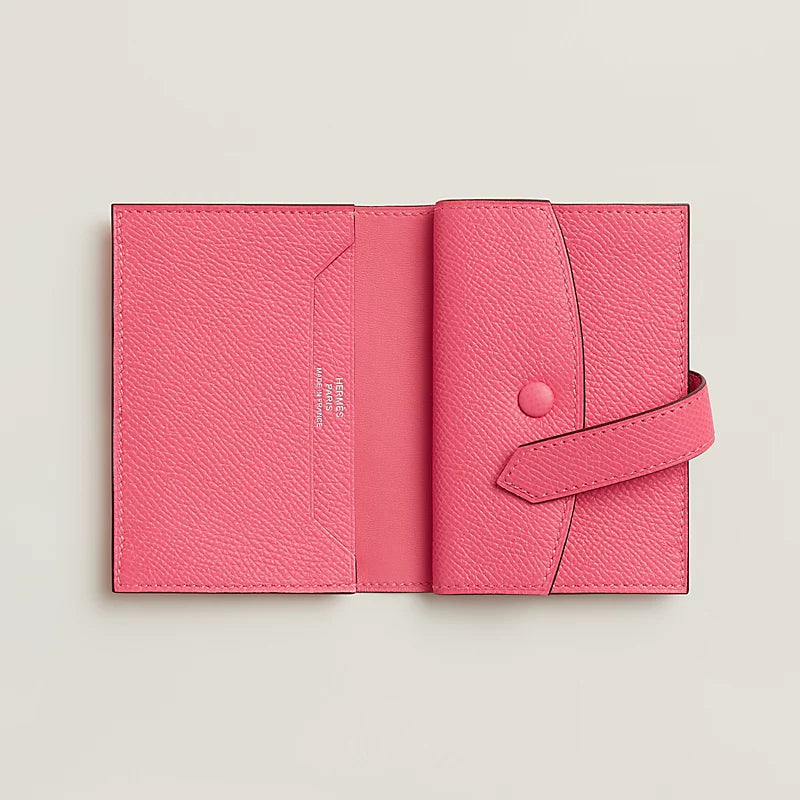 Portefeuille Hermès Béarn mini - Rose