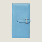 Portefeuille Hermès Béarn Soufflet - Bleu