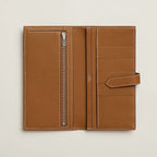 Portefeuille Hermès Béarn Soufflet - Marron