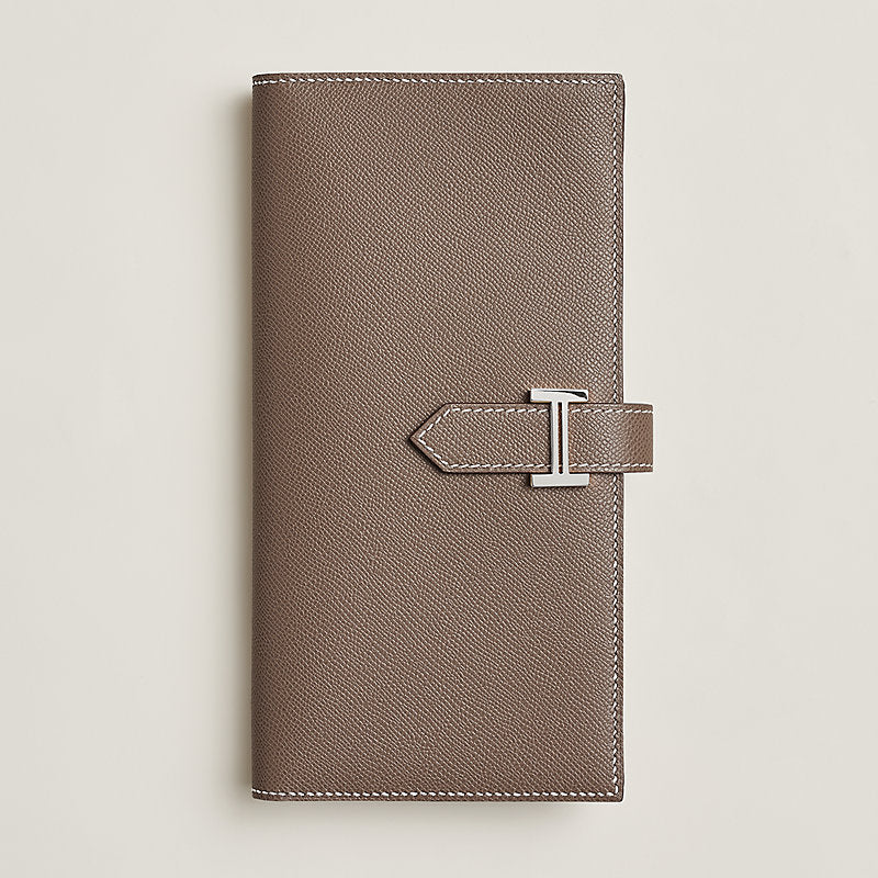 Portefeuille Hermès Béarn Soufflet - Étoupe