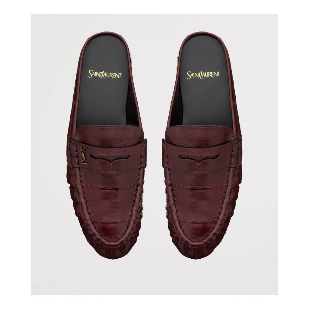 Mules Saint Laurent Eel - Burgundy