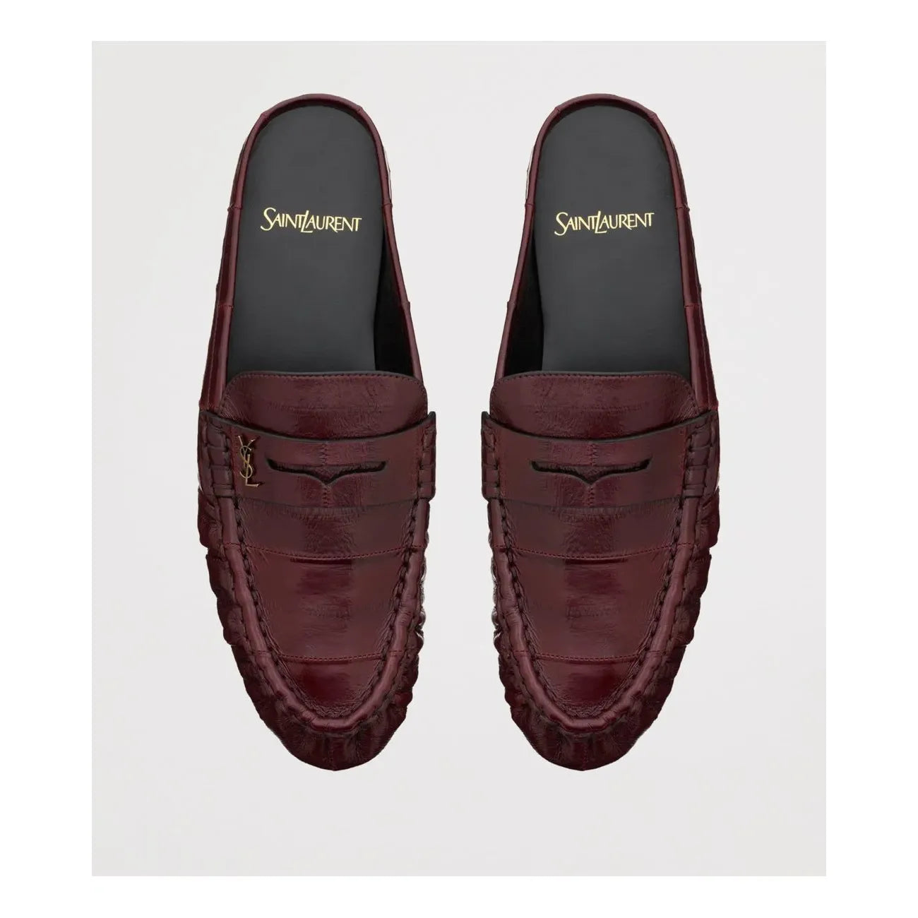 Mules Saint Laurent Eel - Burgundy