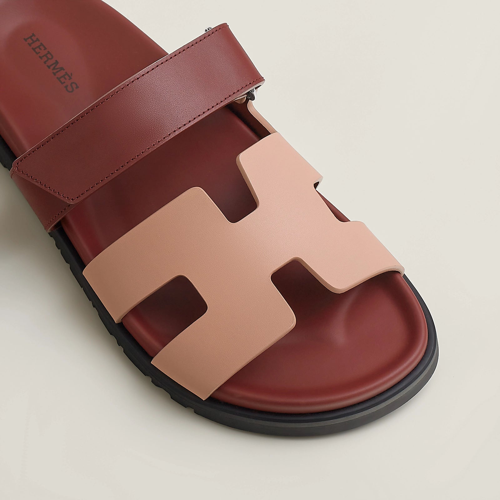 Sandales Chypre - Beige Perlino / Rouge