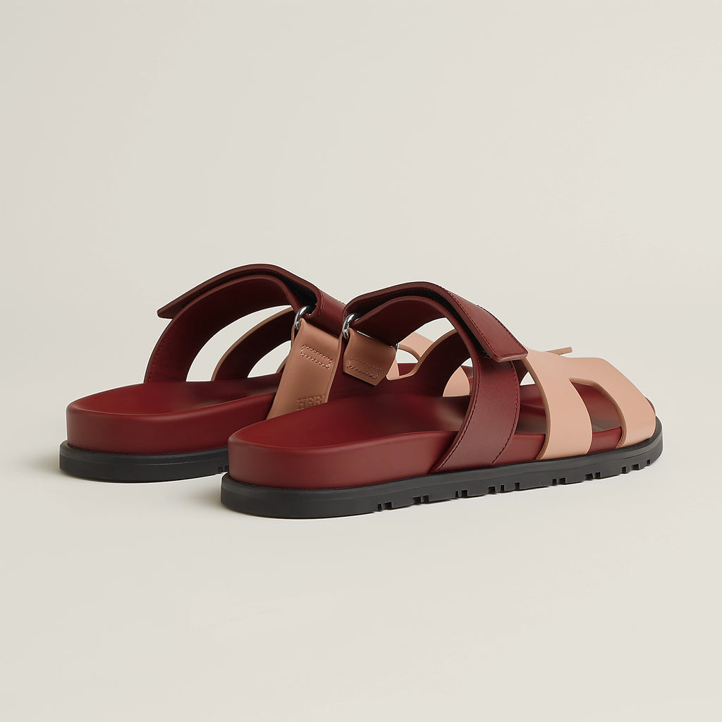 Sandales Chypre - Beige Perlino / Rouge