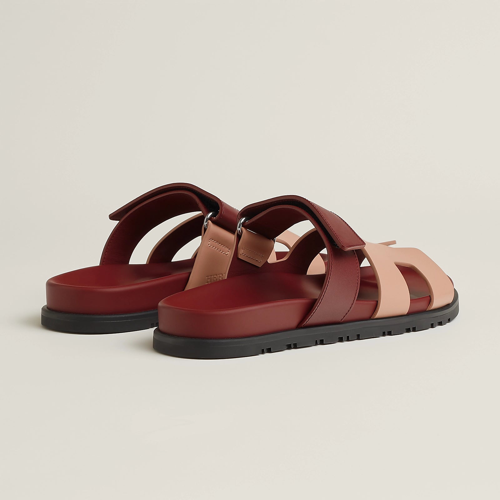 Sandales Chypre - Beige Perlino / Rouge