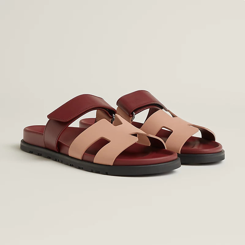 Sandales Chypre - Beige Perlino / Rouge