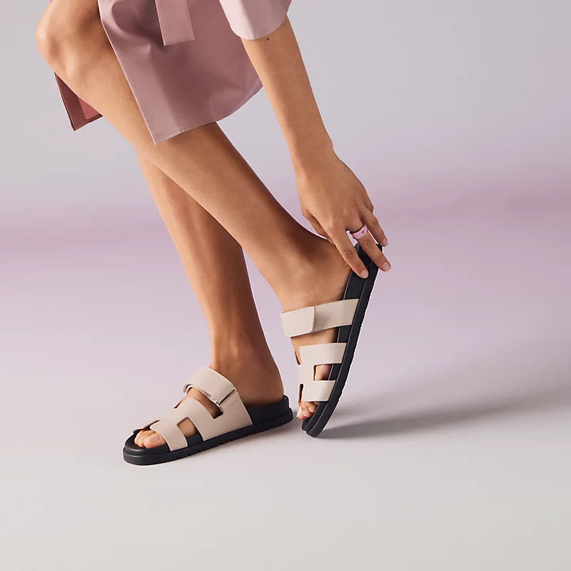 Sandales Hermes Chypre - Rose Porcelaine