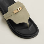 Sandales Hermes Empire - Vert Mosaïque