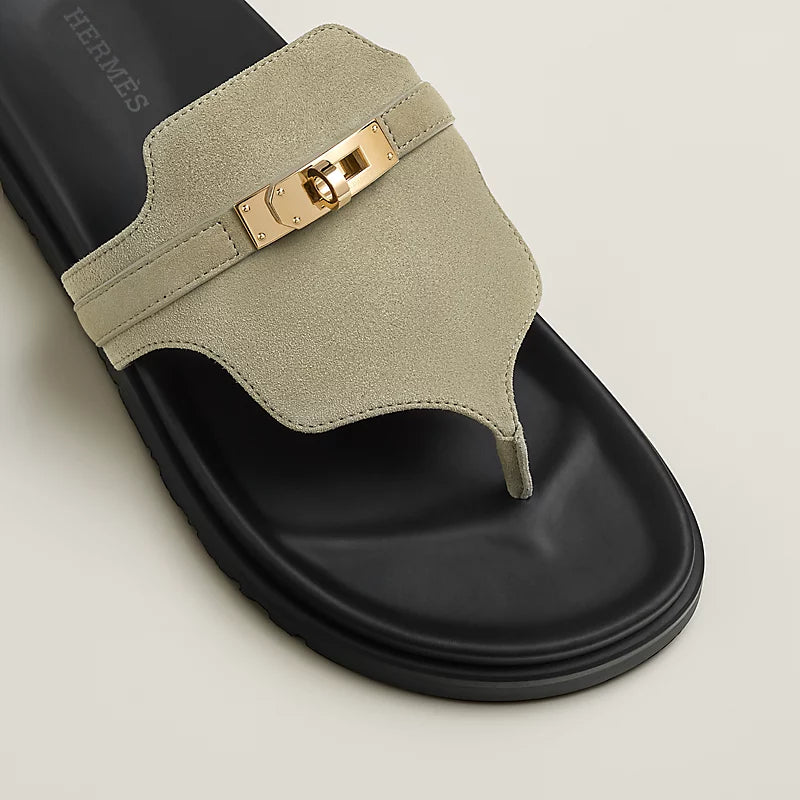 Sandales Hermes Empire - Vert Mosaïque