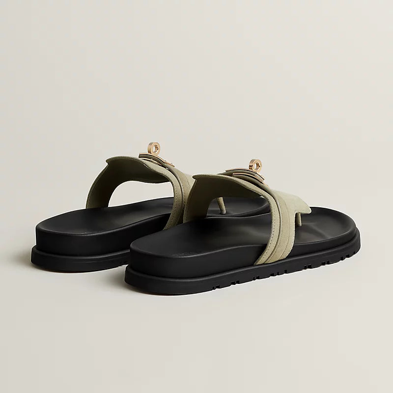 Sandales Hermes Empire - Vert Mosaïque