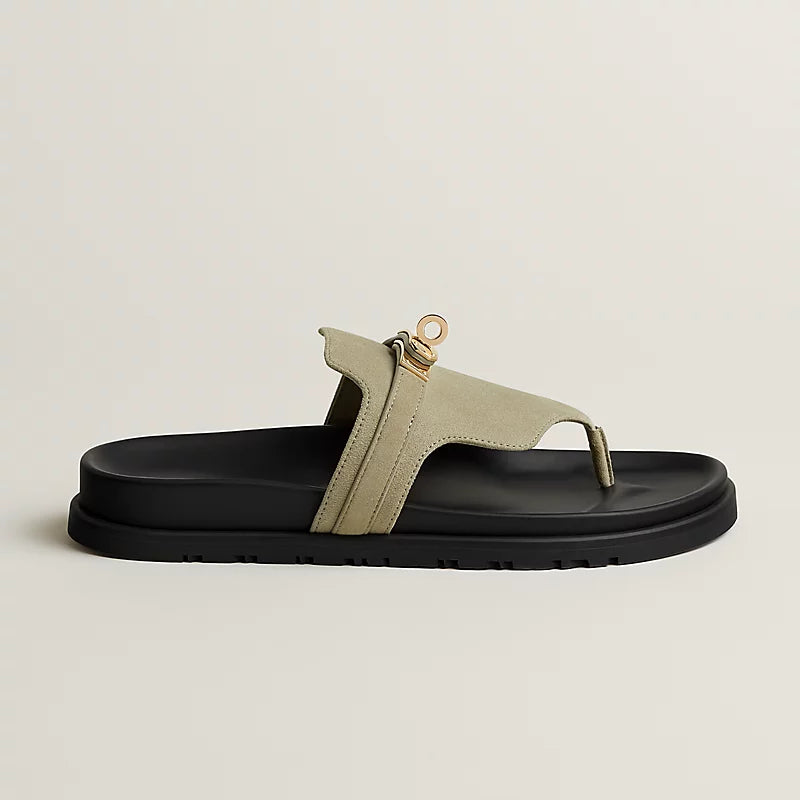 Sandales Hermes Empire - Vert Mosaïque