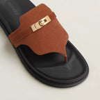 Sandales Hermes Empire - Brun Amourette