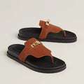 Sandales Hermes Empire - Brun Amourette