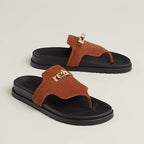 Sandales Hermes Empire - Brun Amourette