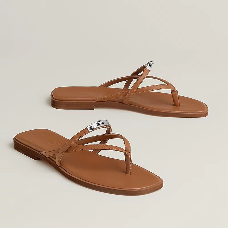 Sandales Hermes - Miss - Marron