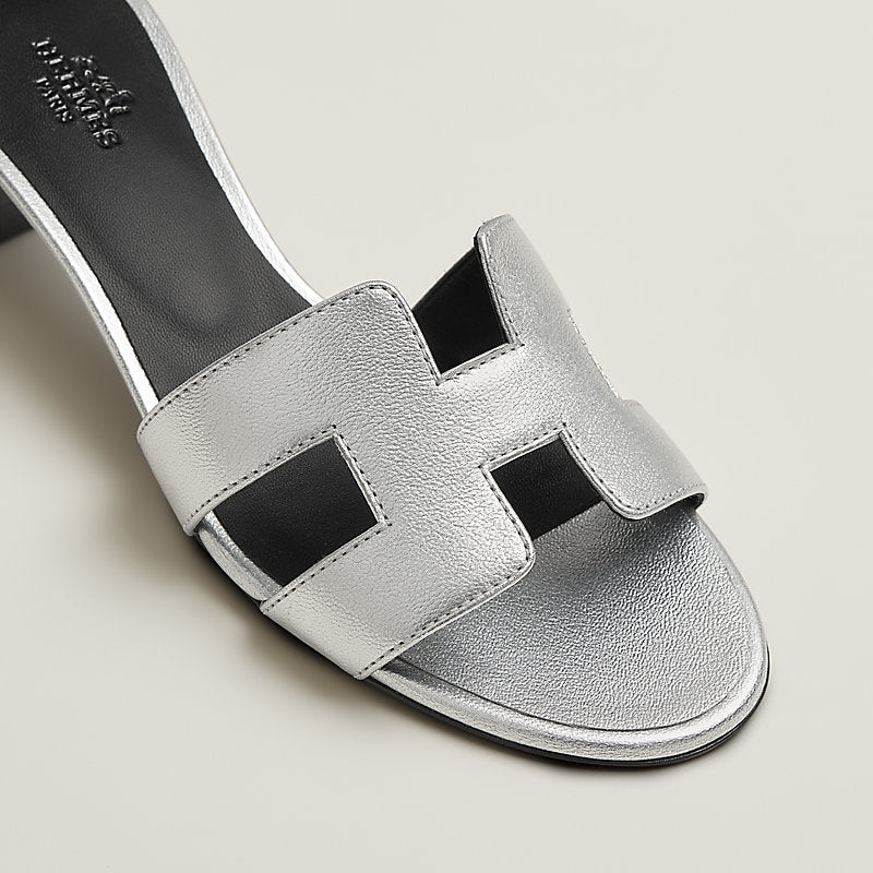 Sandales Hermes Oasis - Gris Argenté