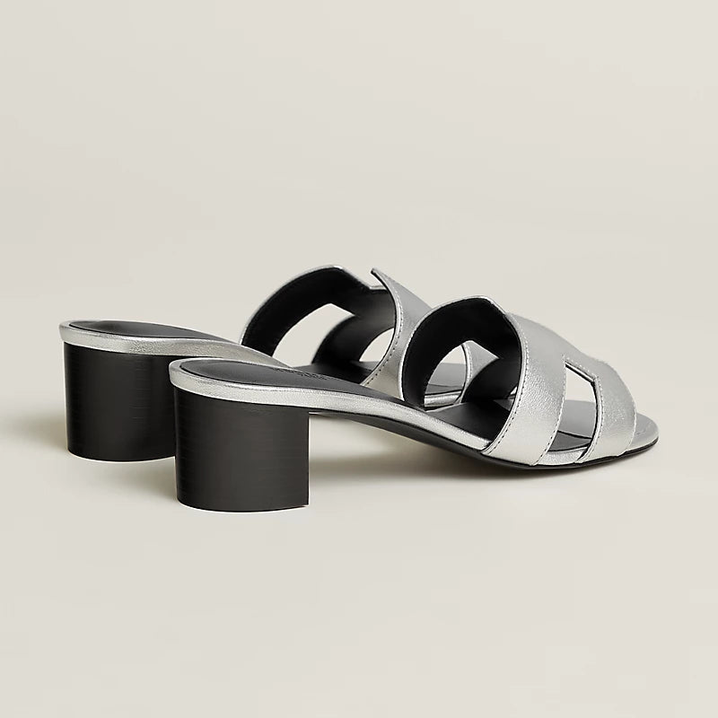 Sandales Hermes Oasis - Gris Argenté