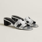 Sandales Hermes Oasis - Gris Argenté