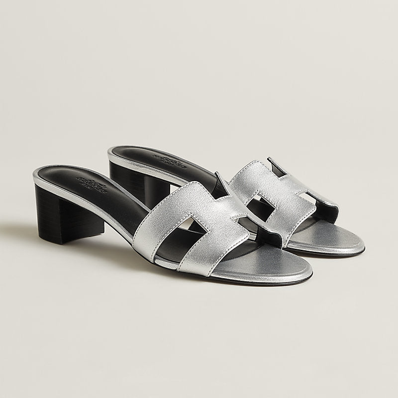 Sandales Hermes Oasis - Gris Argenté