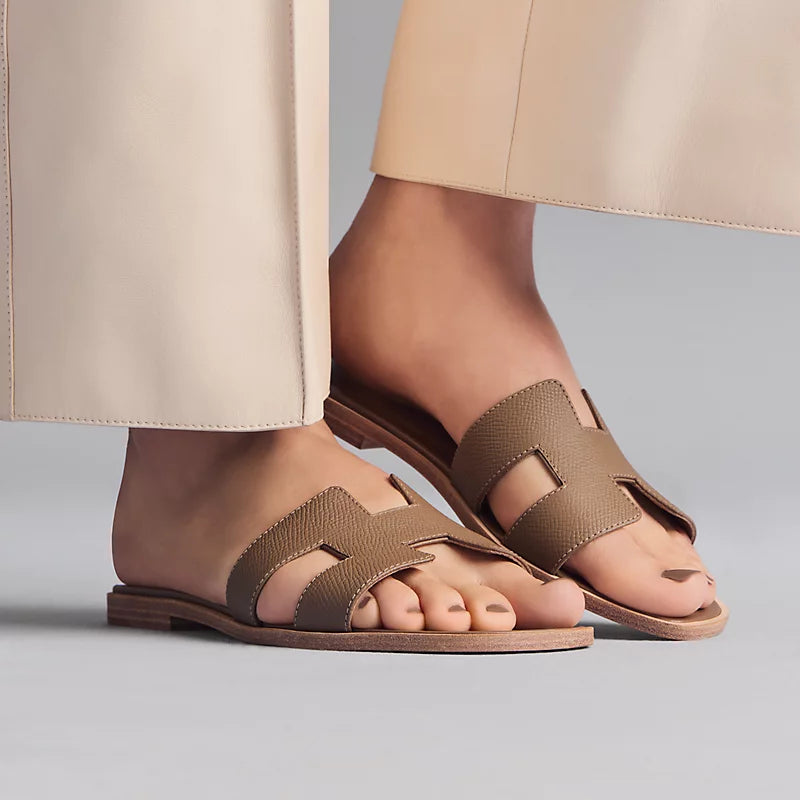 Sandales Hermes Oran - Étoupe