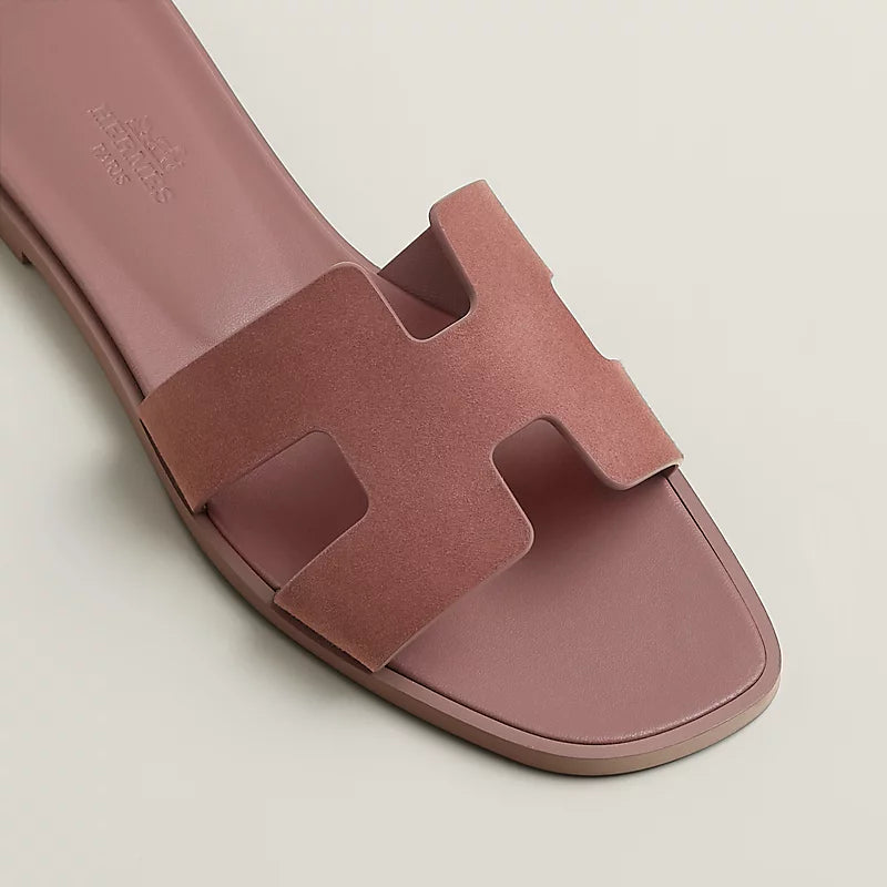 Sandales Hermes Oran - Rose Antique