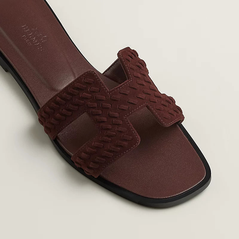 Sandales Hermes Oran - Marron Palissandre