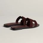 Sandales Hermes Oran - Marron Palissandre