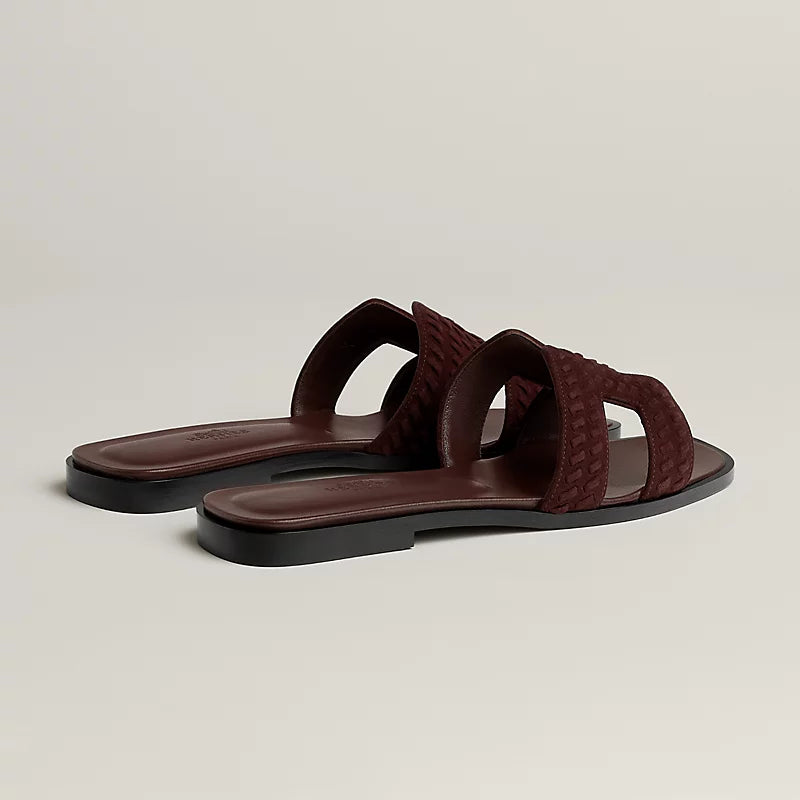 Sandales Hermes Oran - Marron Palissandre