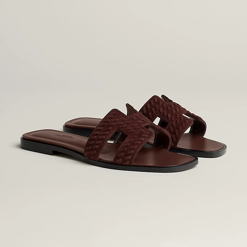 Sandales Hermes Oran - Marron Palissandre