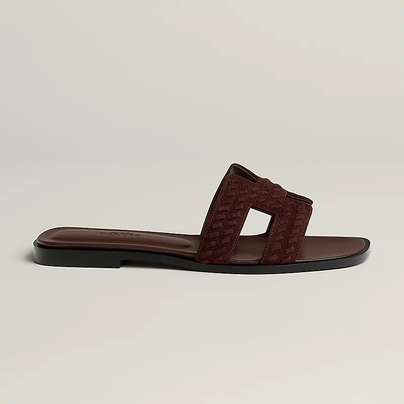 Sandales Hermes Oran - Marron Palissandre