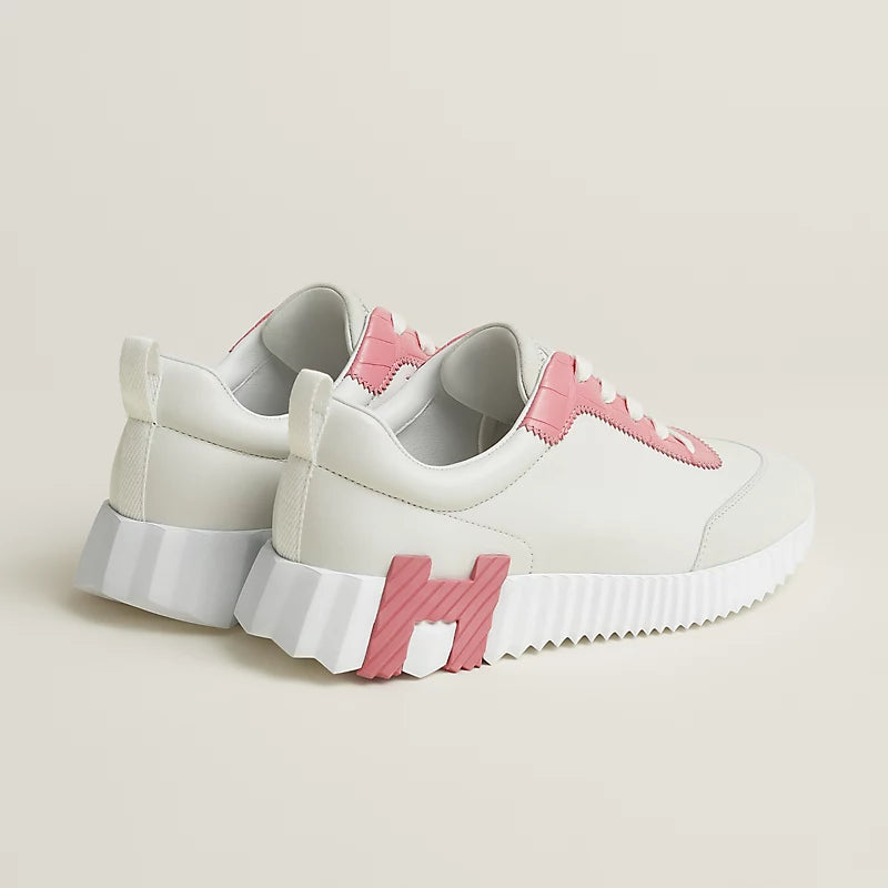 Espadrilles Hermes - Bouncing - Blanc / Rose Bonbon