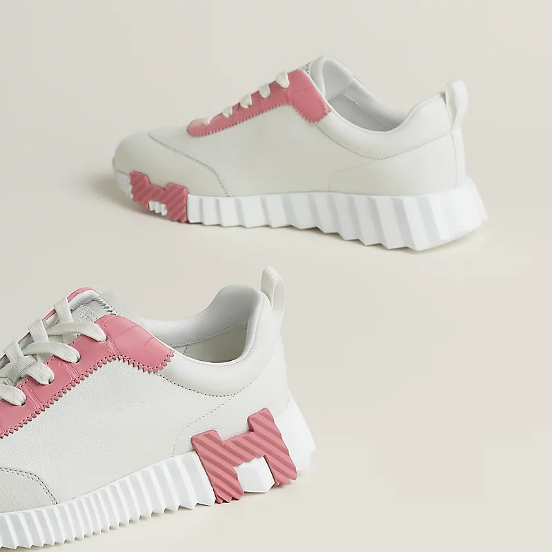 Espadrilles Hermes - Bouncing - Blanc / Rose Bonbon