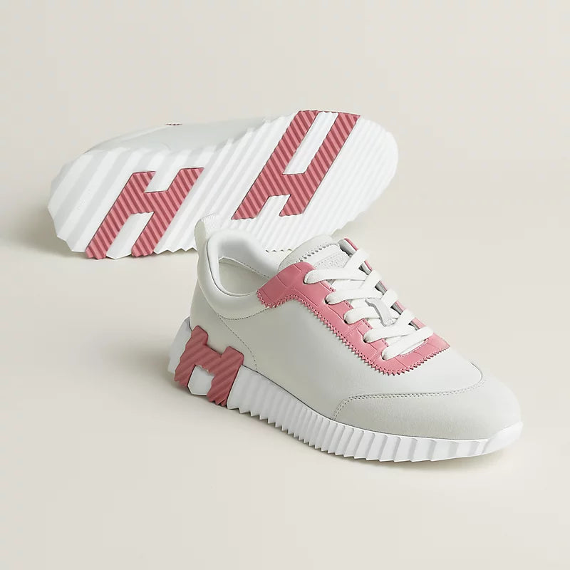 Espadrilles Hermes - Bouncing - Blanc / Rose Bonbon