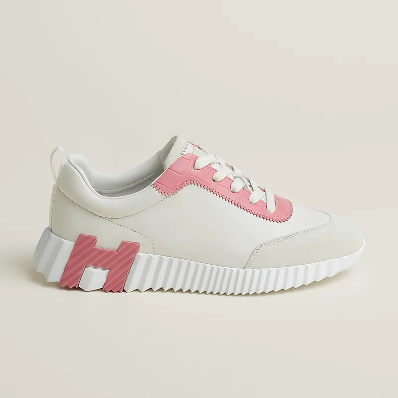 Espadrilles Hermes - Bouncing - Blanc / Rose Bonbon